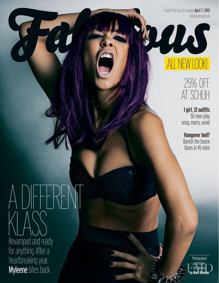 Myleene featured on the Fabulous cover from April 2013