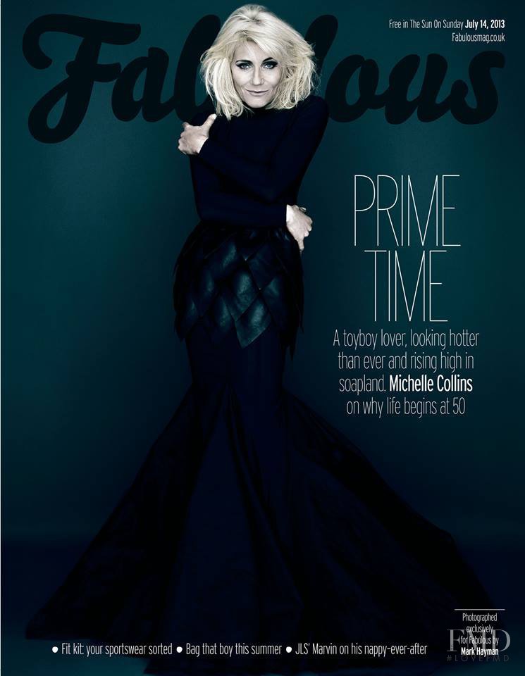 Michelle Collins featured on the Fabulous cover from July 2013