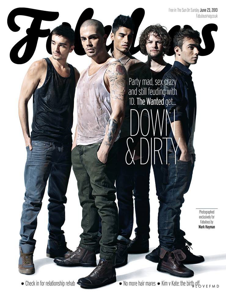 The Wanted featured on the Fabulous cover from June 2013
