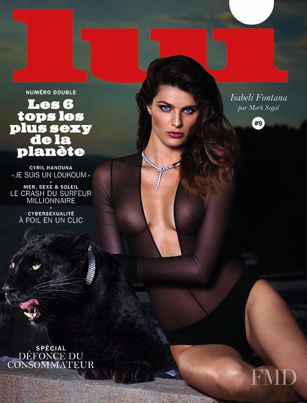 Isabeli Fontana featured on the Lui France cover from July 2014