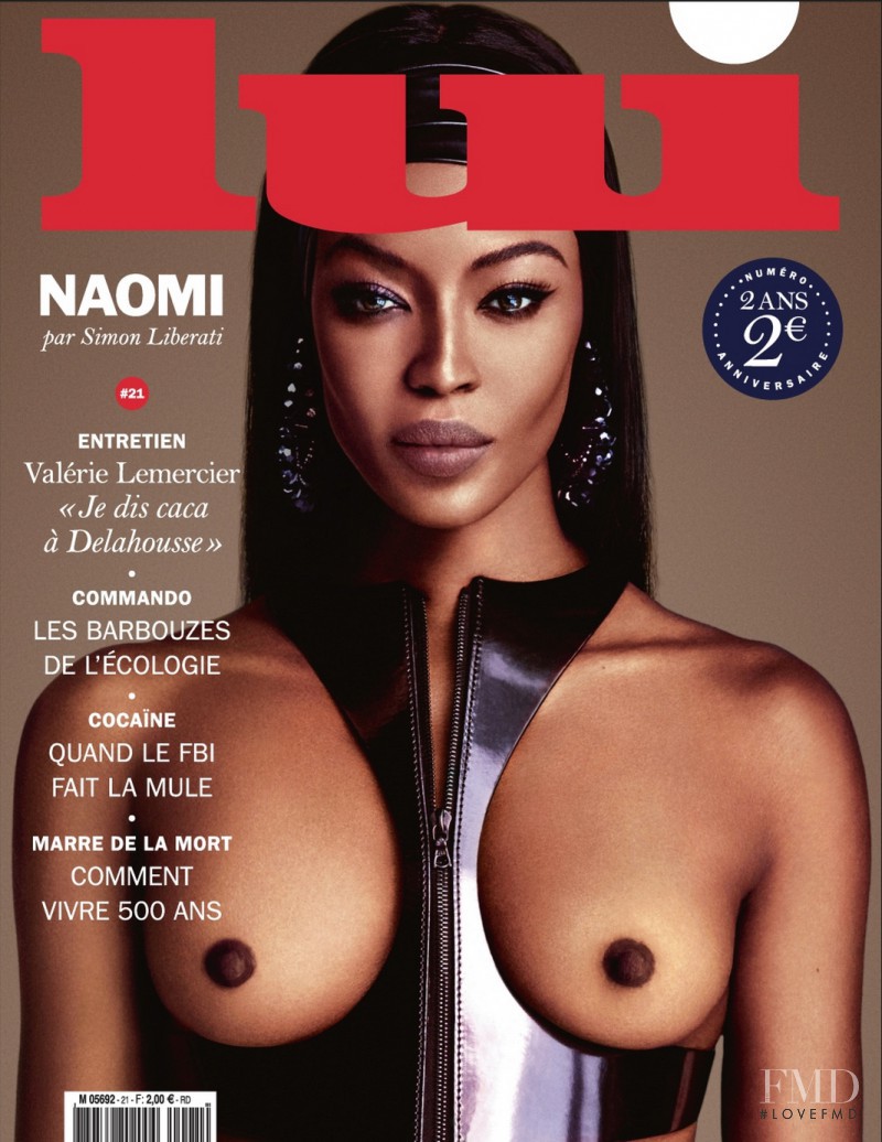 Naomi Campbell featured on the Lui France cover from October 2015