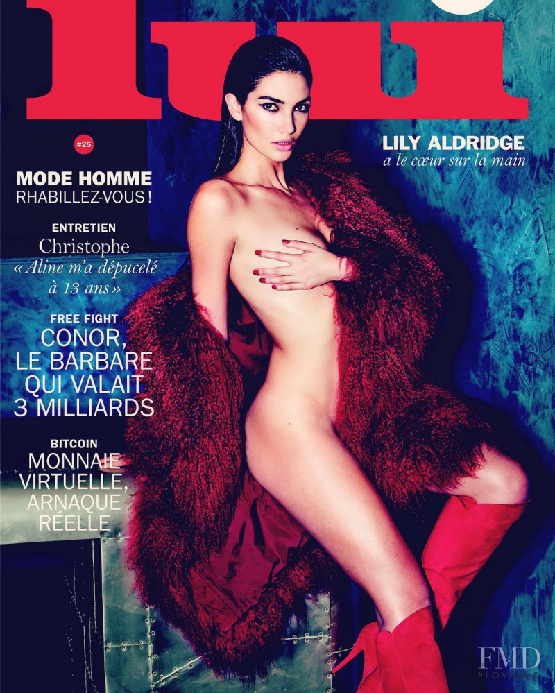 Lily Aldridge featured on the Lui France cover from March 2016