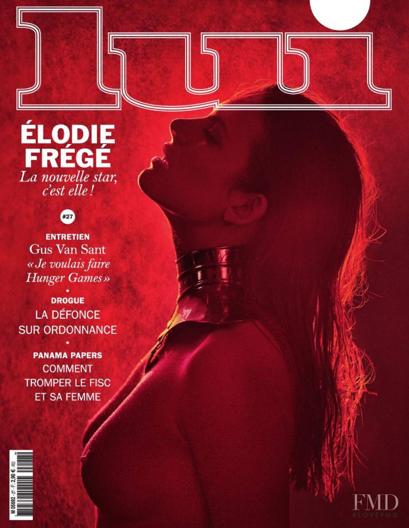 Elodie Frégé featured on the Lui France cover from May 2016