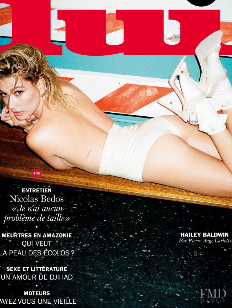 Hailey Baldwin Bieber featured on the Lui France cover from March 2017
