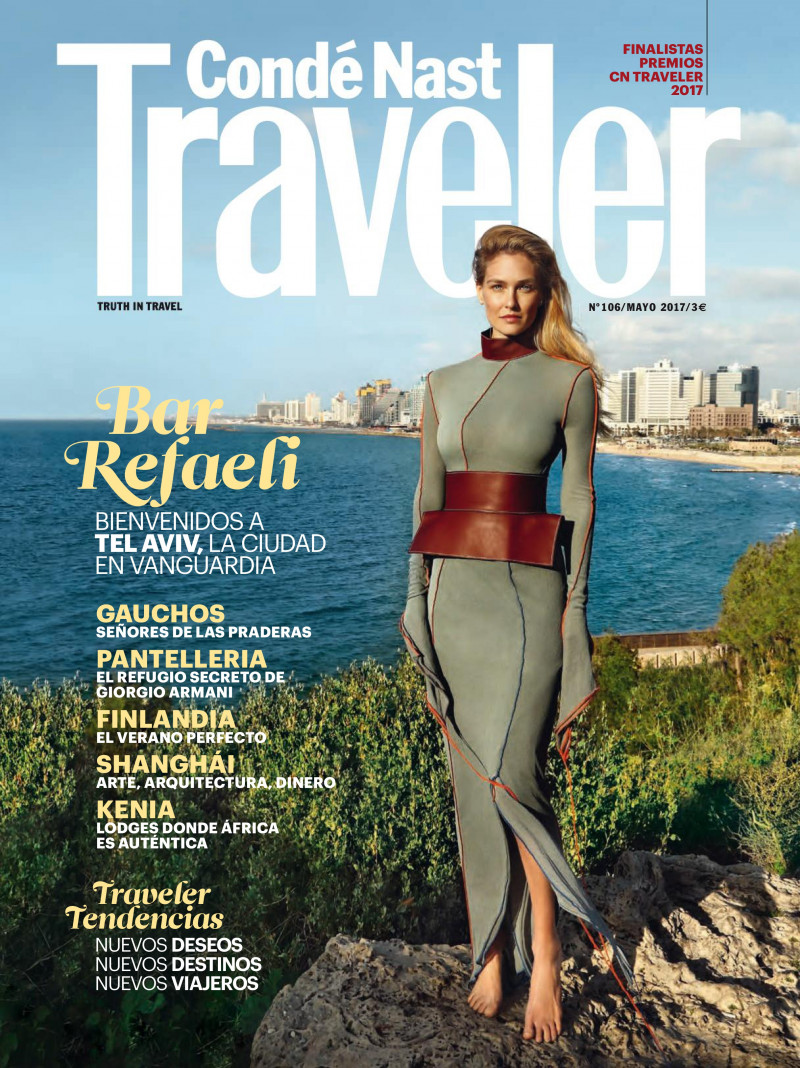 Bar Refaeli featured on the Condé Nast Traveler Spain cover from May 2017