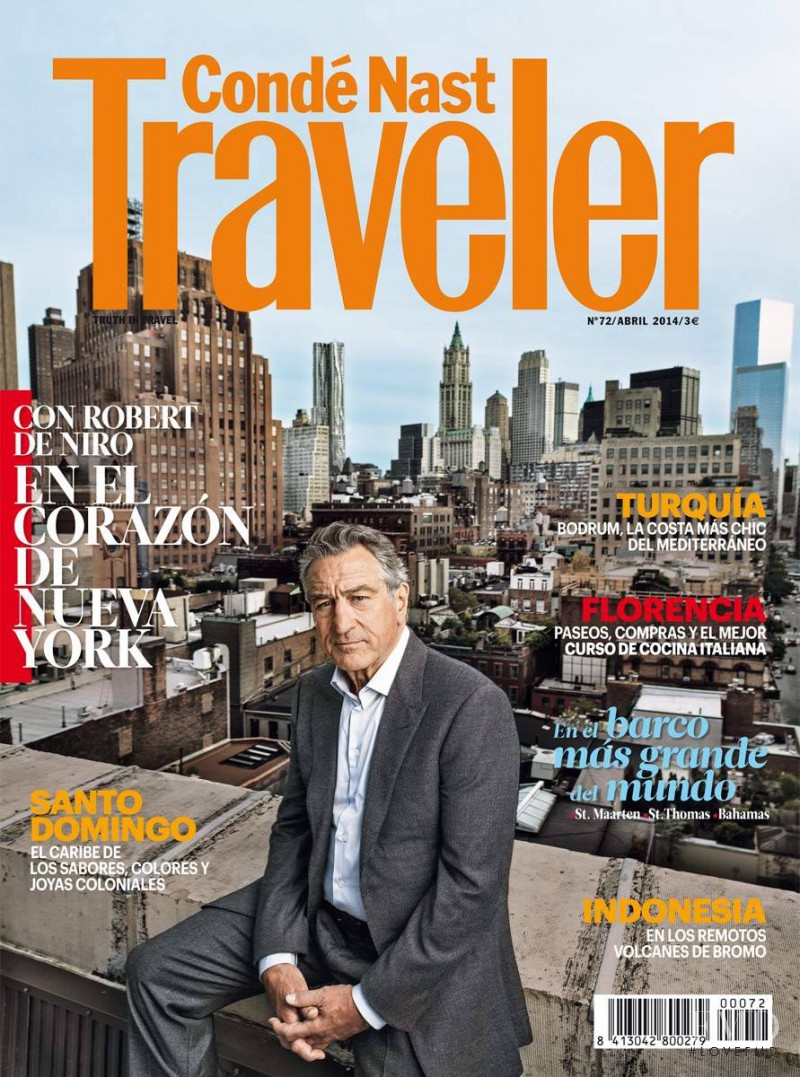 Robert de Niro featured on the Condé Nast Traveler Spain cover from April 2014