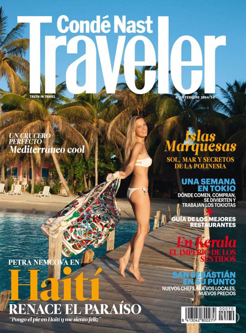 Petra Nemcova featured on the Condé Nast Traveler Spain cover from February 2014