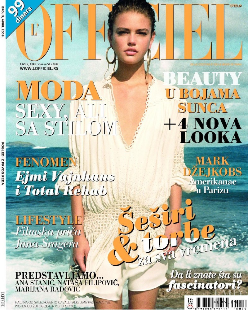  featured on the L\'Officiel Serbia cover from April 2009