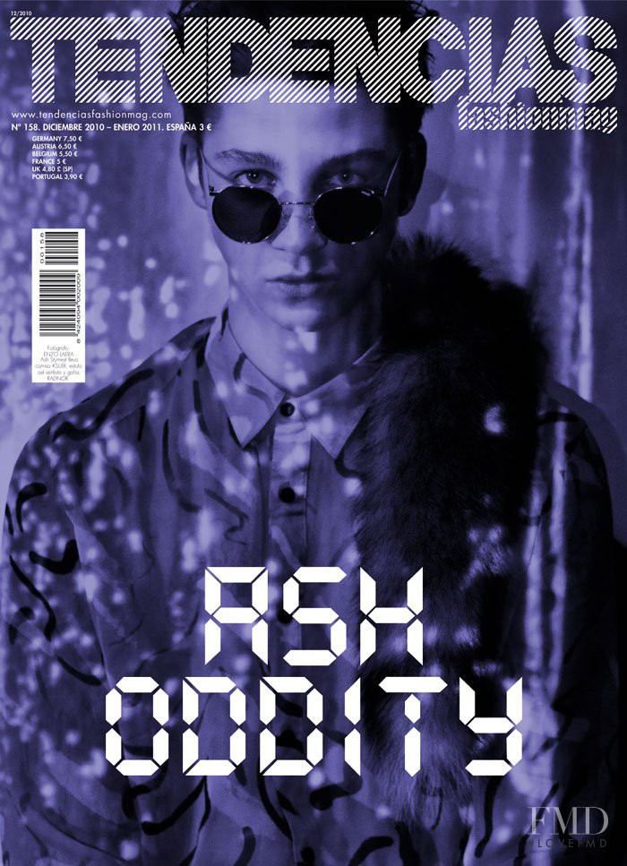 Ash Stymest featured on the TenMag cover from December 2010