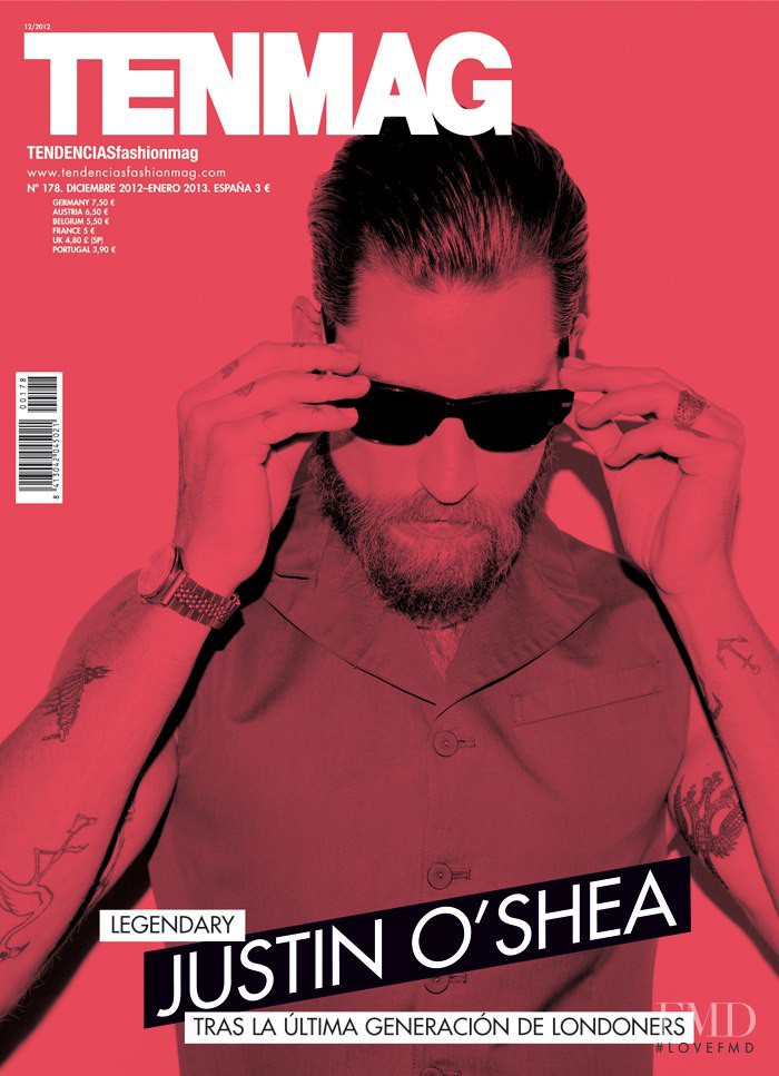 Justin O Shea featured on the TenMag cover from December 2012