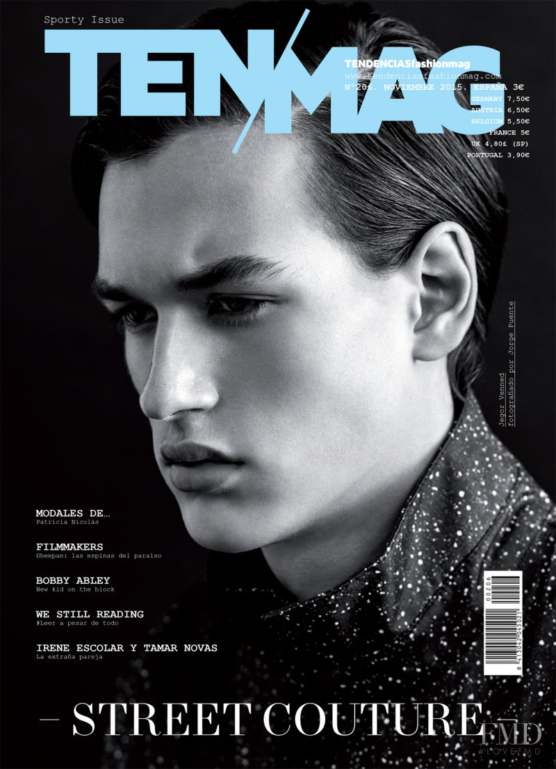 Jegor Venned featured on the TenMag cover from November 2015