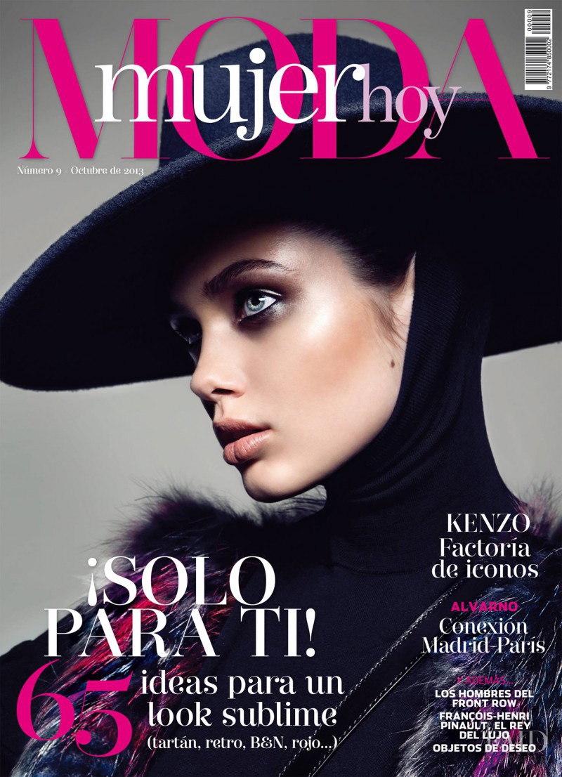Victoria Bronova featured on the Mujer Hoy Moda cover from October 2013