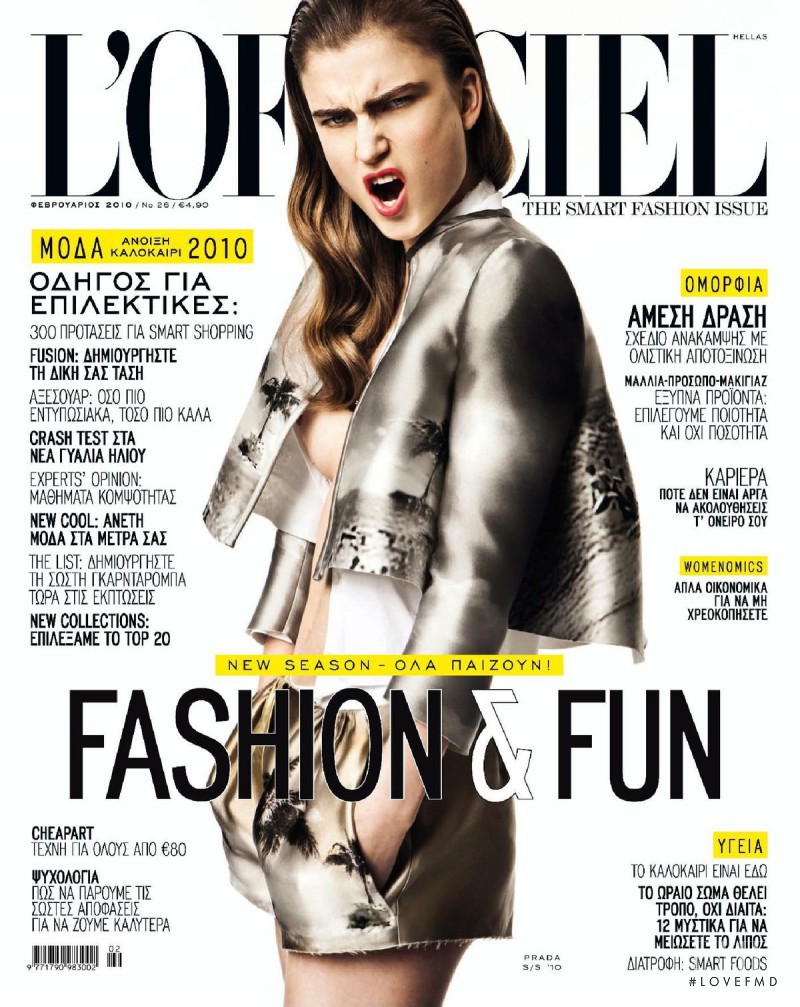 featured on the L\'Officiel Greece cover from February 2010