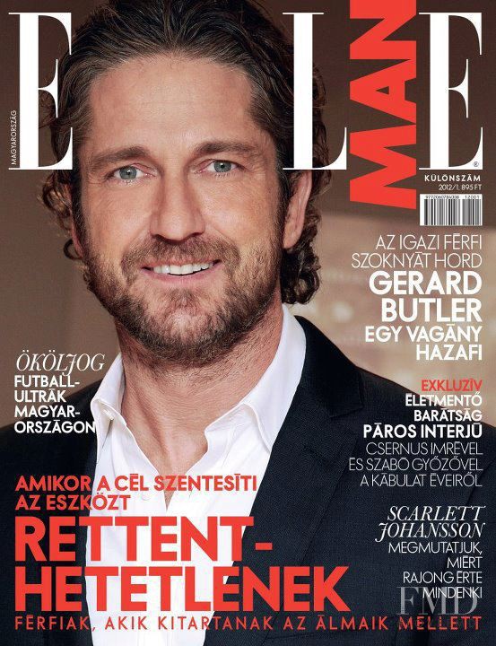 Gerard Butler featured on the Elle Man Hungary cover from June 2012