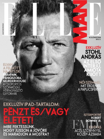 Stohl András featured on the Elle Man Hungary cover from November 2012