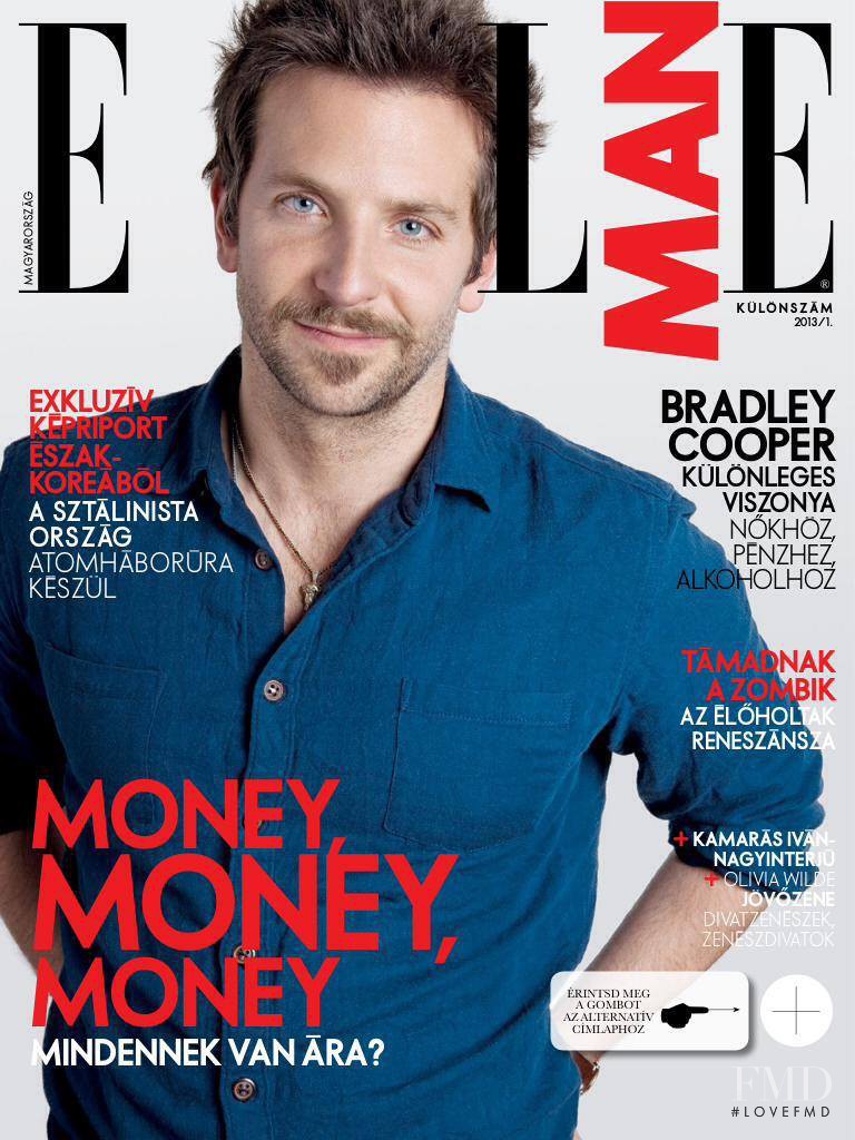 Bradley Cooper featured on the Elle Man Hungary cover from June 2013