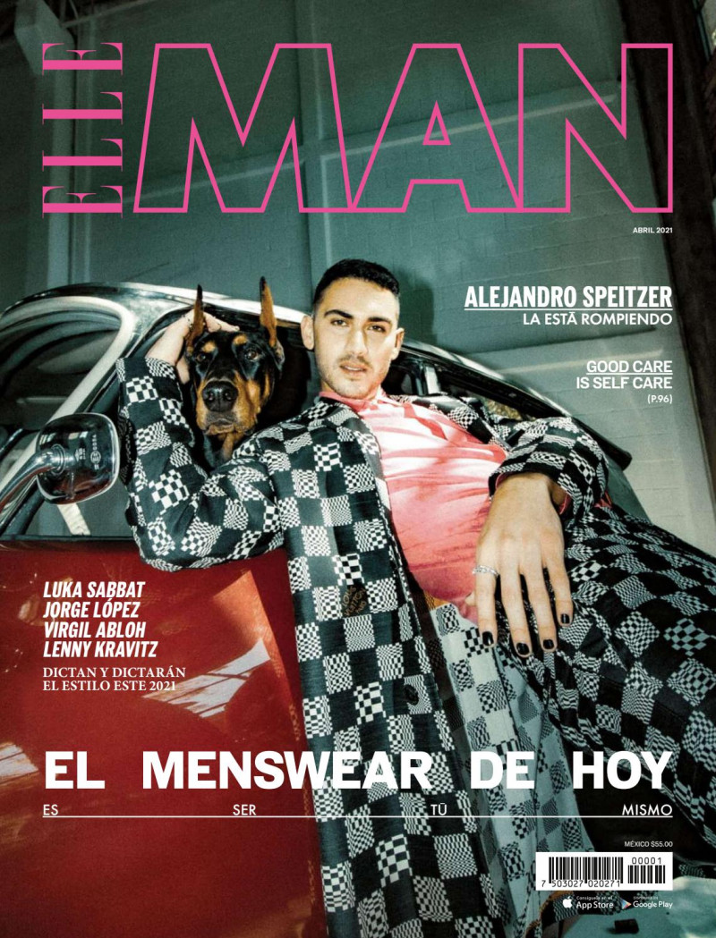 Alejandro Speitzer featured on the Elle Man Mexico cover from April 2021