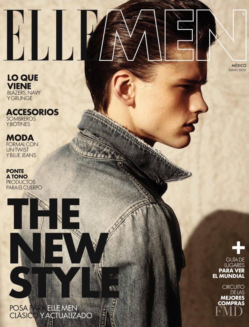 Simon Nessman featured on the Elle Man Mexico cover from June 2010