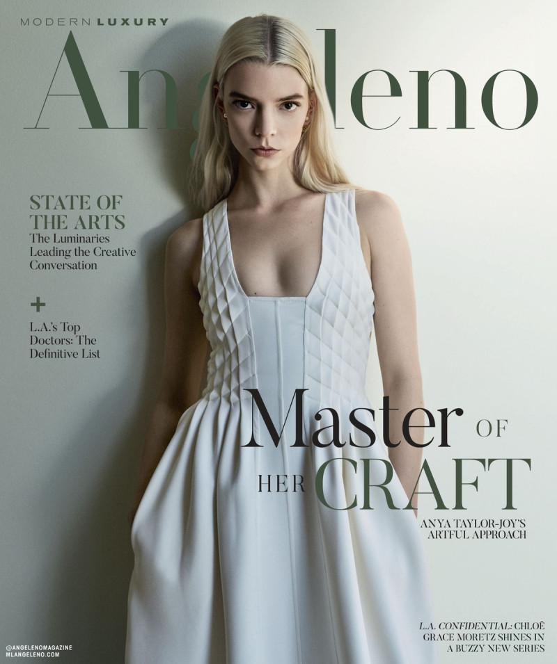 Anya Taylor-Joy featured on the Angeleno cover from December 2022