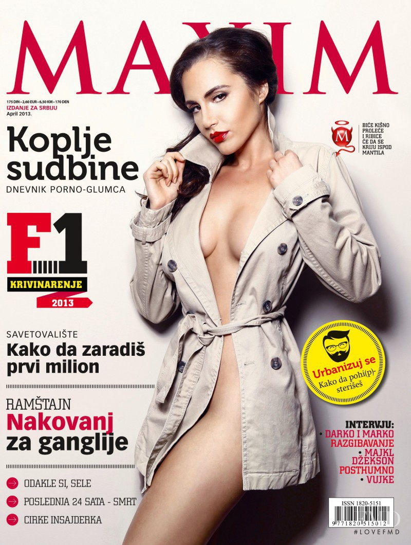 Natalin Avci featured on the Maxim Serbia cover from April 2013