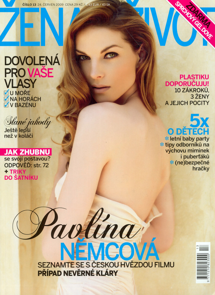 Paulina Nemcova featured on the Zena a zivot cover from June 2009