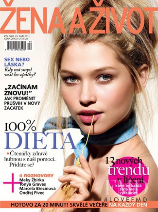 Hana Jirickova featured on the Zena a zivot cover from September 2011