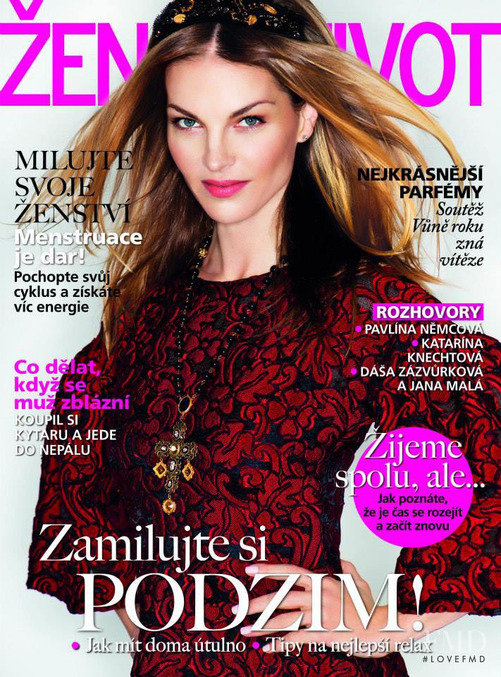 Paulina Nemcova featured on the Zena a zivot cover from November 2013