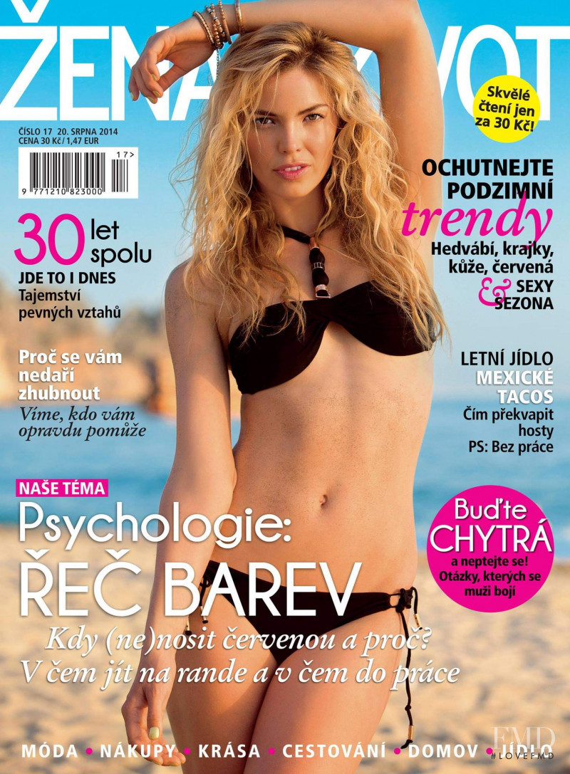 Katerina Jursikova featured on the Zena a zivot cover from August 2014