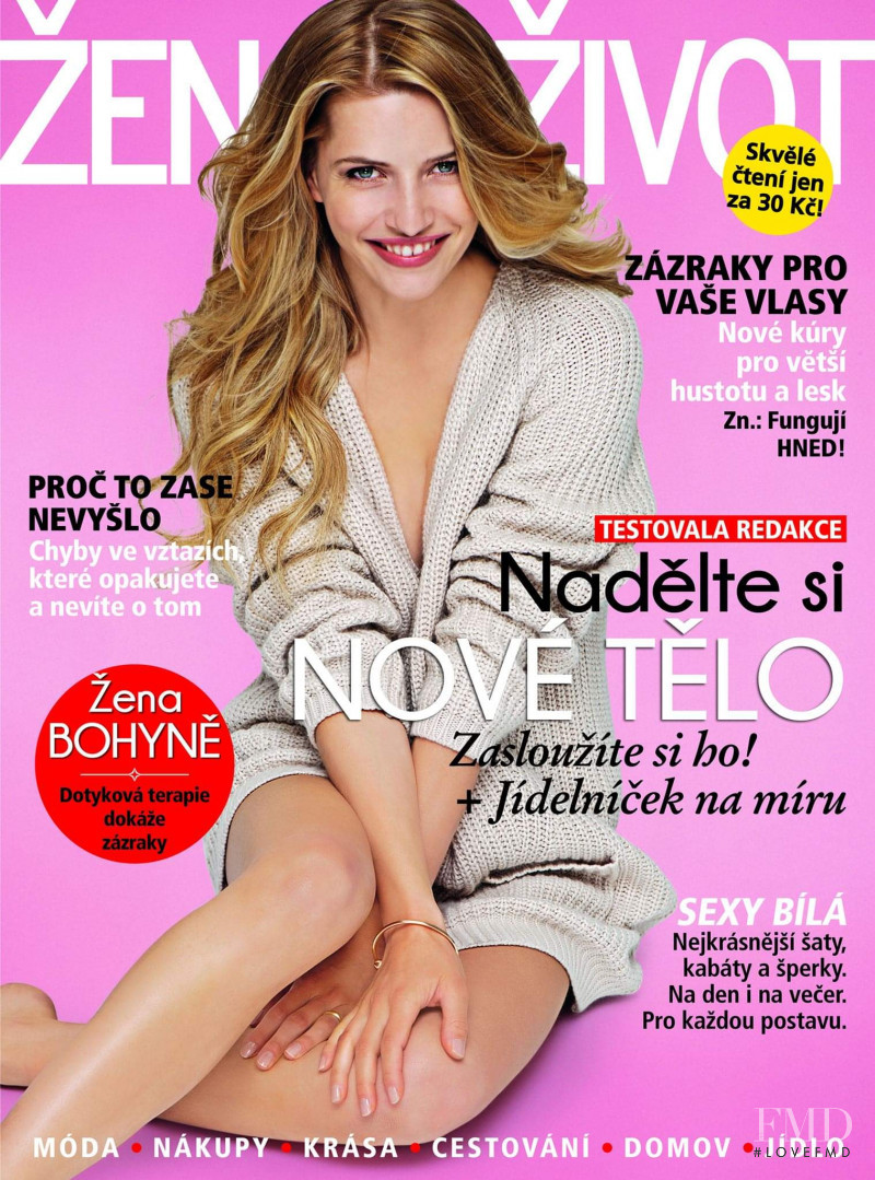 Ivana Vancova featured on the Zena a zivot cover from January 2014