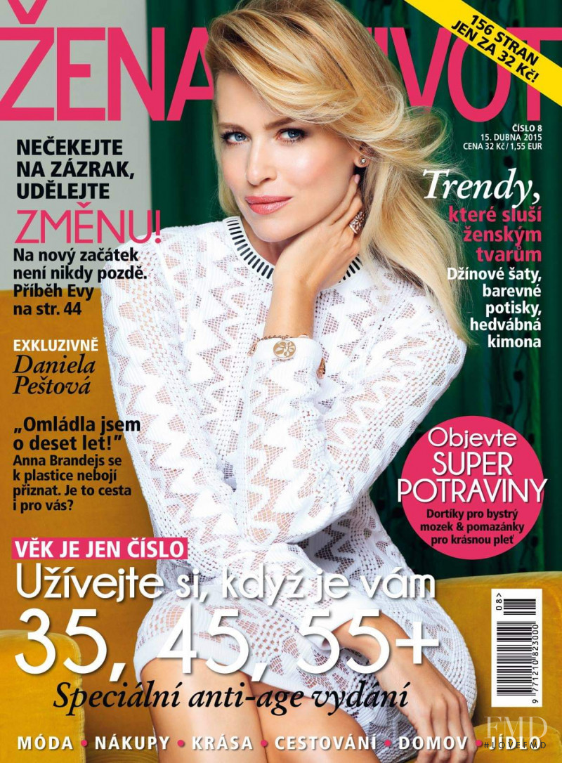 Daniela Pestova featured on the Zena a zivot cover from April 2015