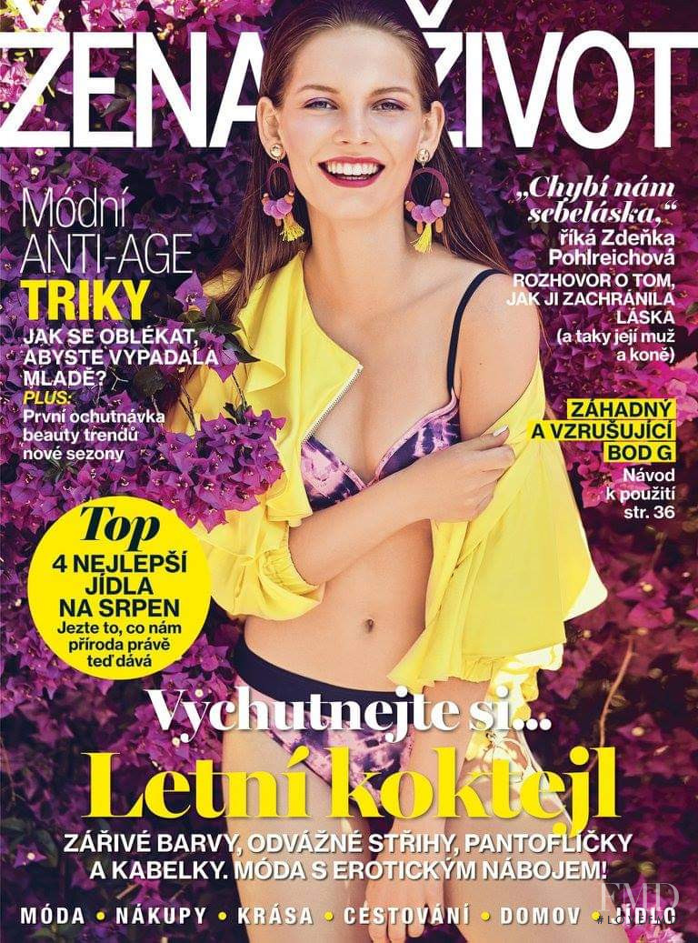 Katerina Majerova featured on the Zena a zivot cover from August 2017