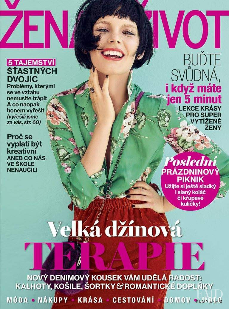 Katerina Majerova featured on the Zena a zivot cover from August 2017