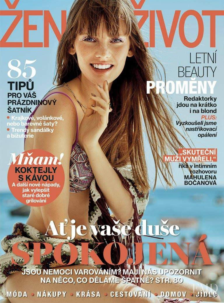 Katerina Majerova featured on the Zena a zivot cover from July 2017