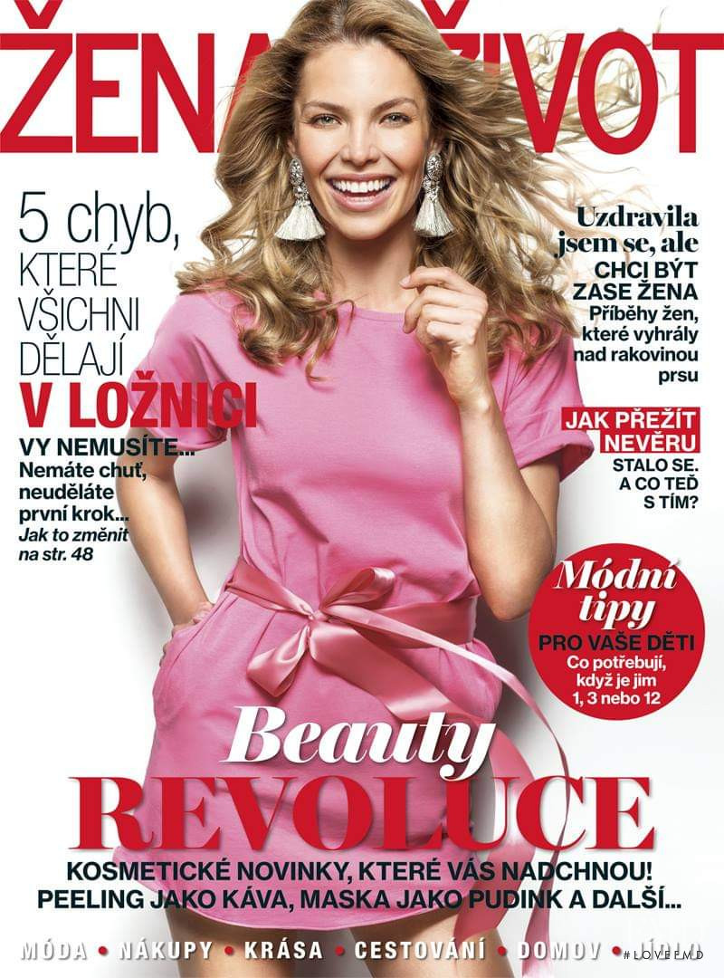 Katerina Jursikova featured on the Zena a zivot cover from May 2017