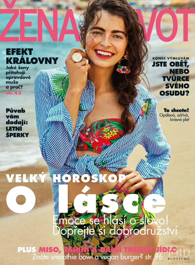 Zdenka K. featured on the Zena a zivot cover from July 2018