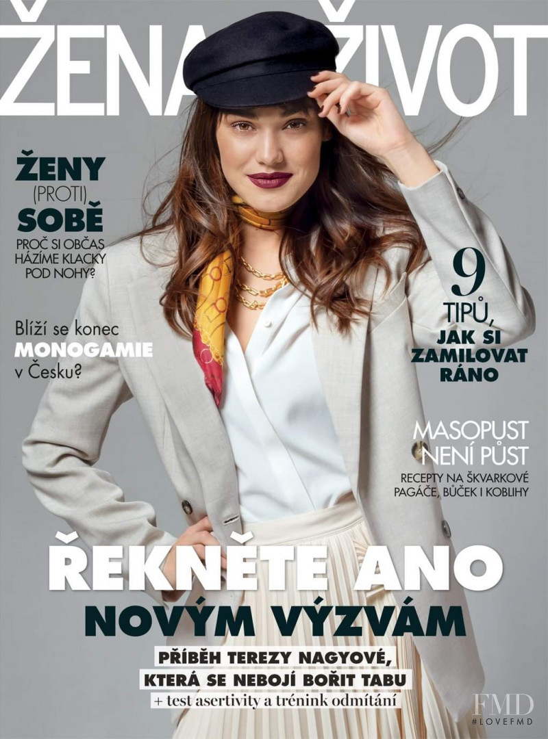 Andrea Kalousova featured on the Zena a zivot cover from February 2020