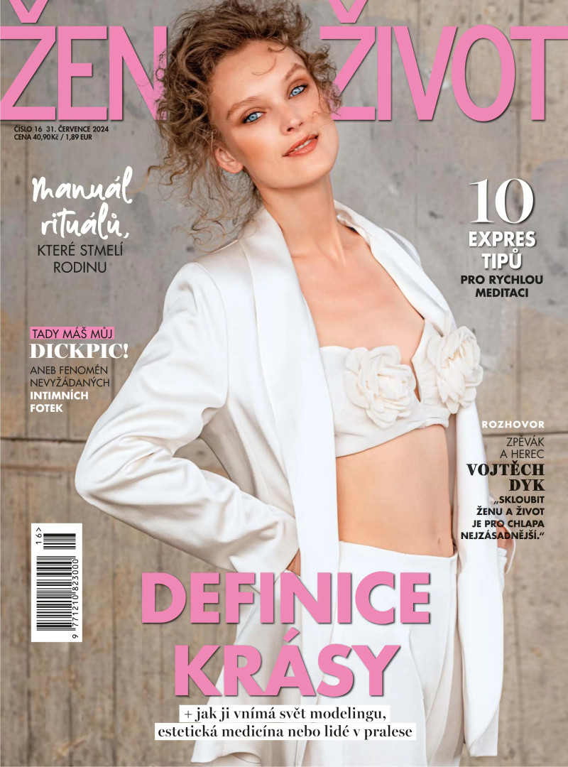 Martina Kudelova featured on the Zena a zivot cover from July 2024