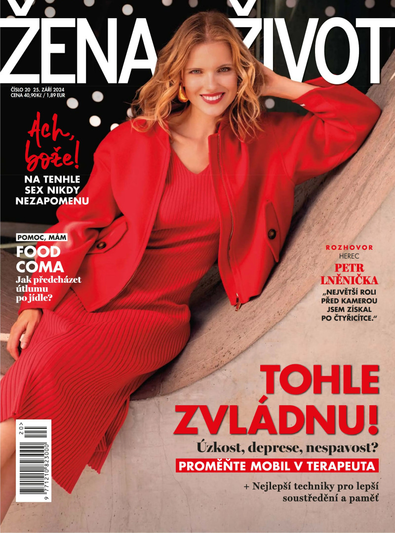 Tina Johansson featured on the Zena a zivot cover from September 2024