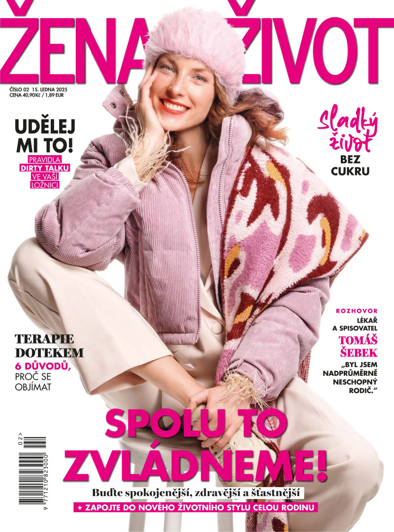 Lenka Vidiecanova featured on the Zena a zivot cover from January 2025