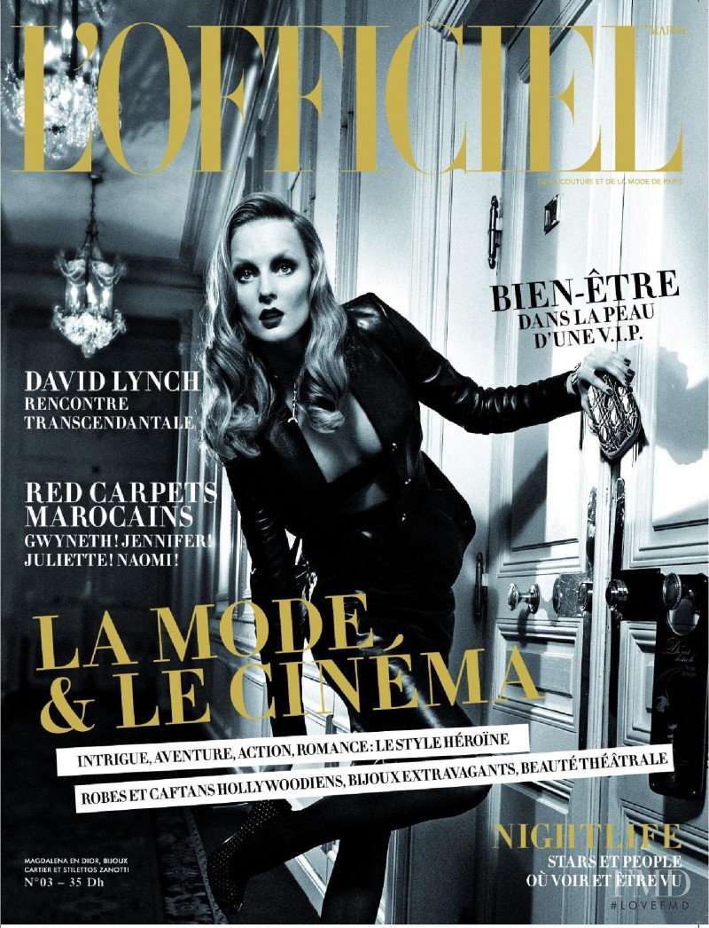 Magda Fuchs featured on the L\'Officiel Morocco cover from December 2009