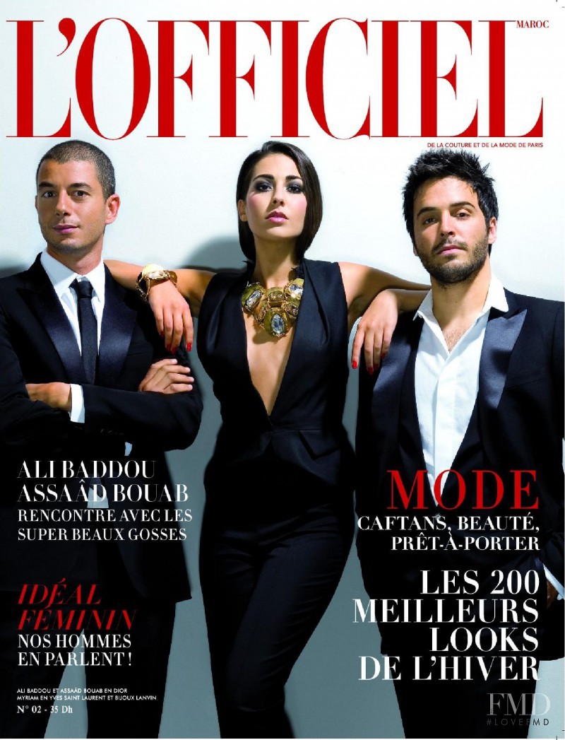 Ali Baddou, Assaad Bouab, Myriam Benzerga featured on the L\'Officiel Morocco cover from October 2009