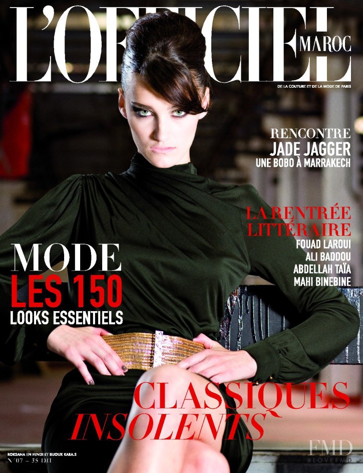 Roksana Chrzastowska featured on the L\'Officiel Morocco cover from August 2010