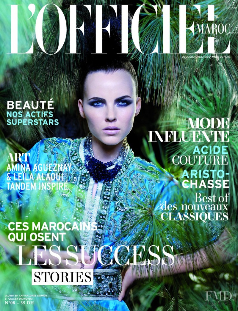 Lauren Buys featured on the L\'Officiel Morocco cover from October 2010