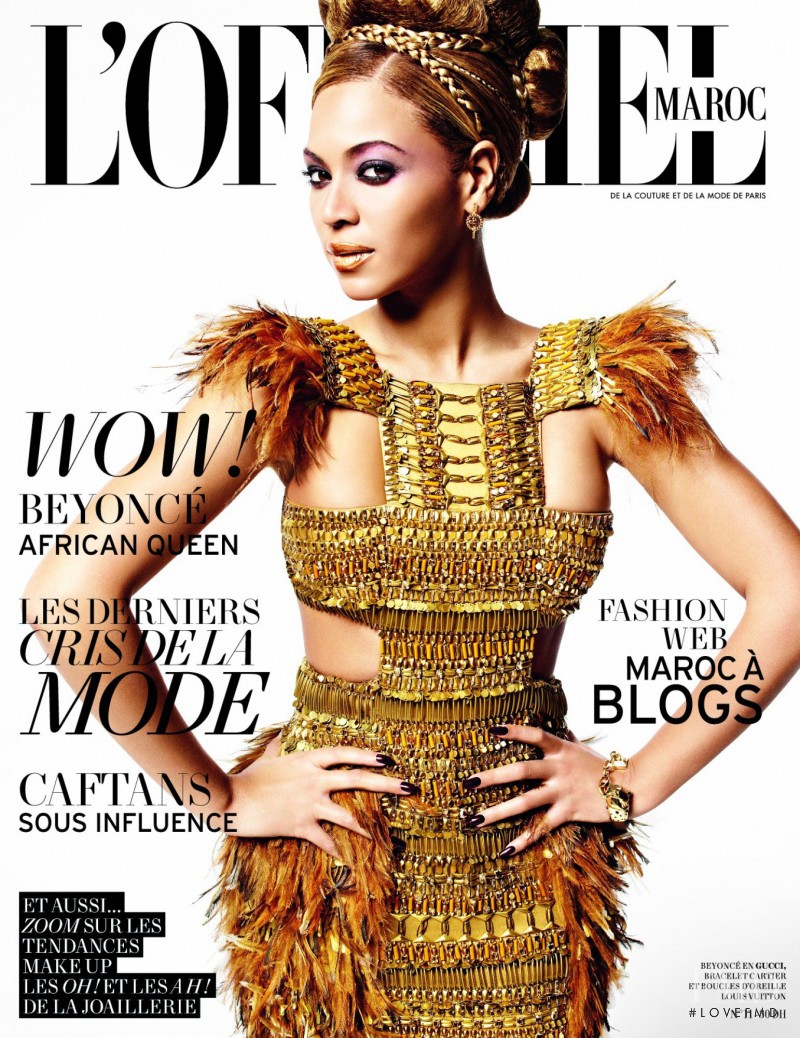 Beyoncé Knowles featured on the L\'Officiel Morocco cover from March 2011