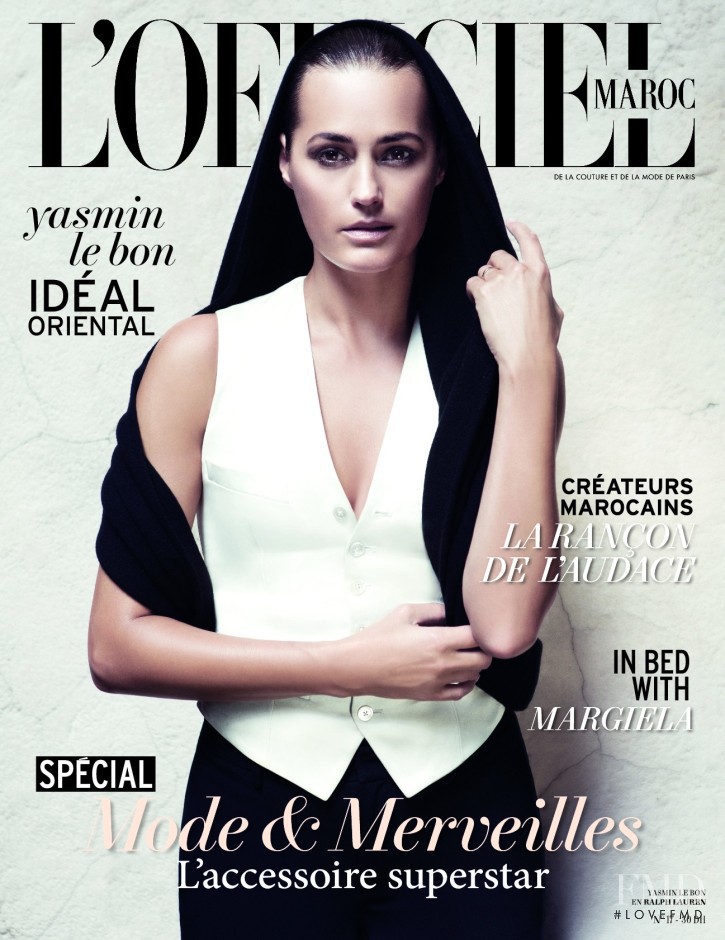 Yasmin Le Bon featured on the L\'Officiel Morocco cover from October 2011