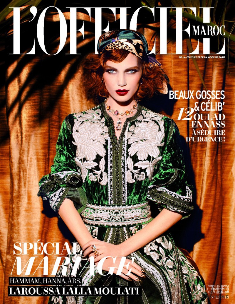 Sarah Birkett featured on the L\'Officiel Morocco cover from April 2012