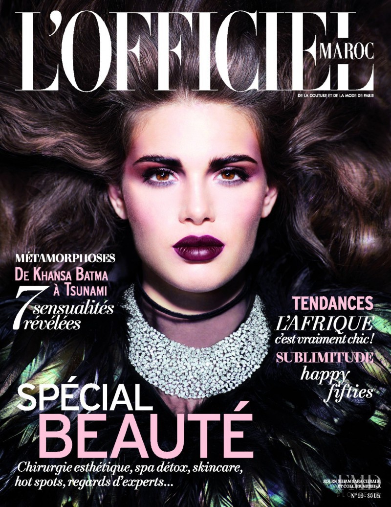 Zoe Mantzakanis featured on the L\'Officiel Morocco cover from February 2012