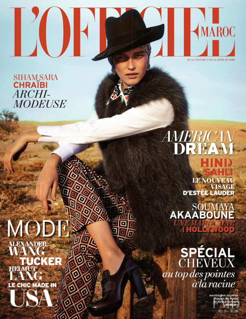 Magdalena Jolanta featured on the L\'Officiel Morocco cover from November 2012