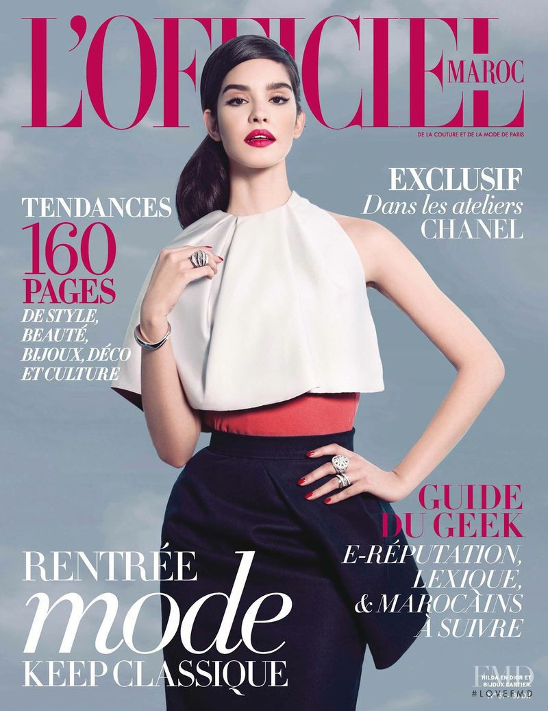 Hilda Dias Pimentel featured on the L\'Officiel Morocco cover from September 2013