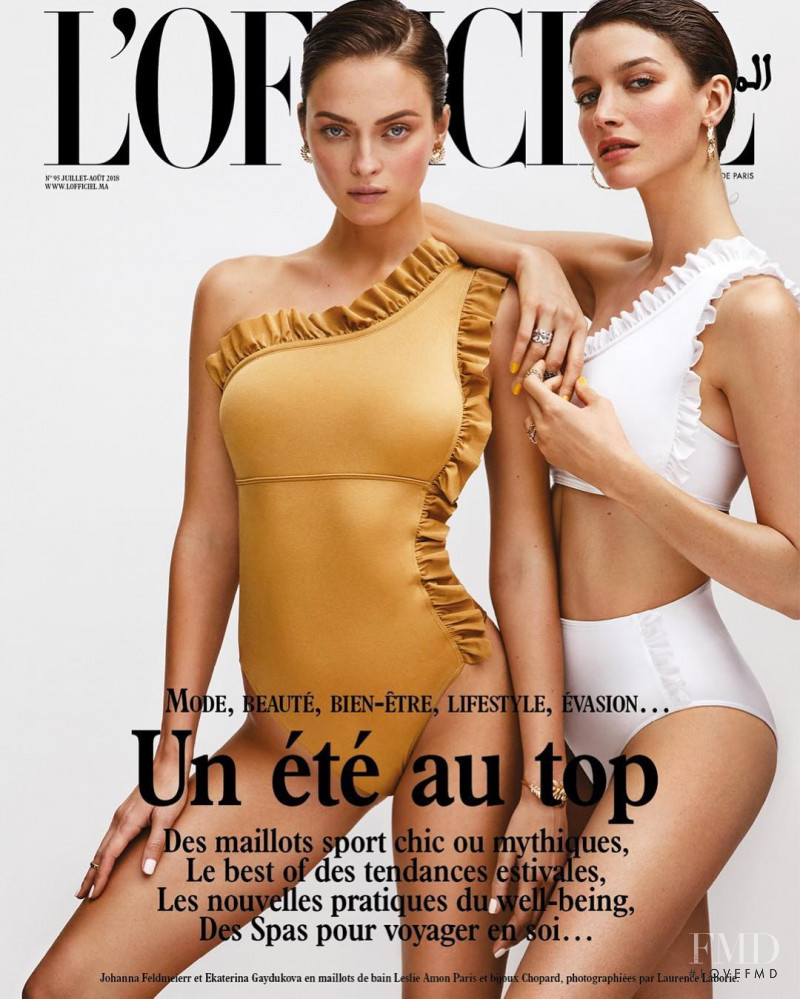 Johanna Feldmeierr featured on the L\'Officiel Morocco cover from August 2018